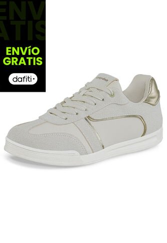 Tenis Urbanos Alegra Beige-Oro Croydon Para Mujer Croydon