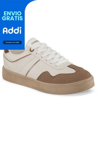 Tenis Urbanos Myranda Beige-Café Croydon Para Mujer Croydon