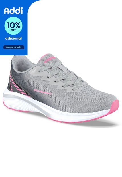 Tenis Running Plump Gris Para Mujer Croydon