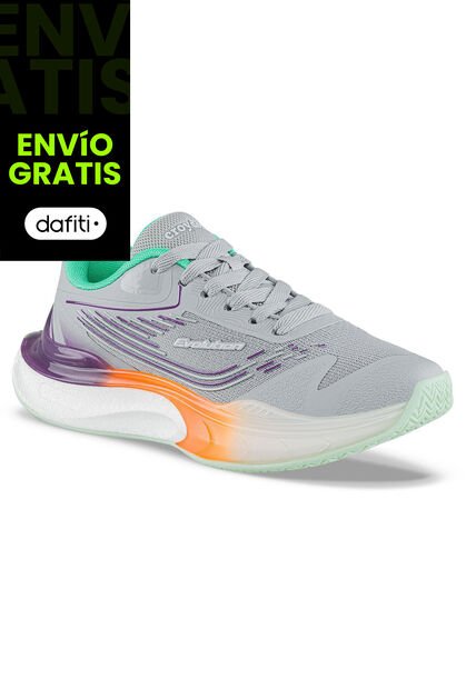 Tenis Running Mupu Gris-Naranja Croydon Para Mujer