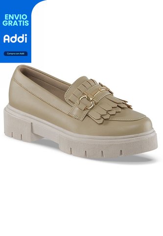 Mocasines Florist Beige Croydon Para Mujer Croydon