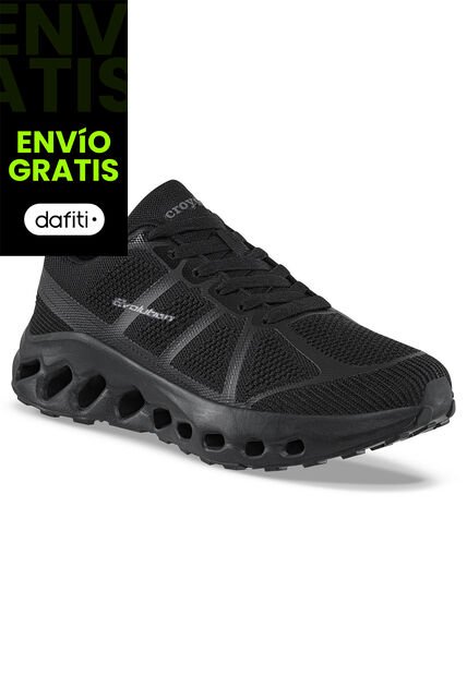 Tenis Running Garyk Negro-Negro Croydon Para Hombre