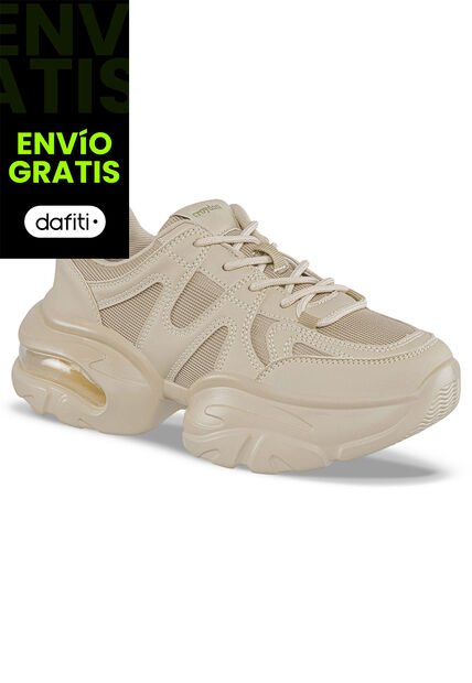 Tenis Urbanos Rini Beige Croydon Para Mujer