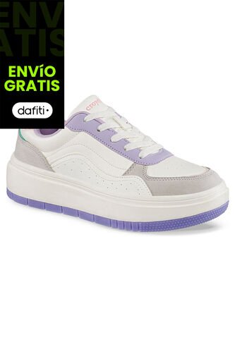 Tenis Urbanos Ilyra Beige-Mora Croydon Para Mujer Croydon