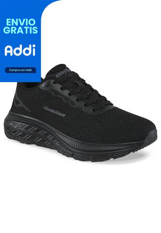 Tenis Running Datil Negro-Negro Croydon Para Hombre Croydon
