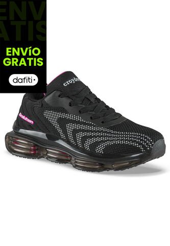 Tenis Running Ulorix Negro-Fucsia Croydon Para Niña Croydon