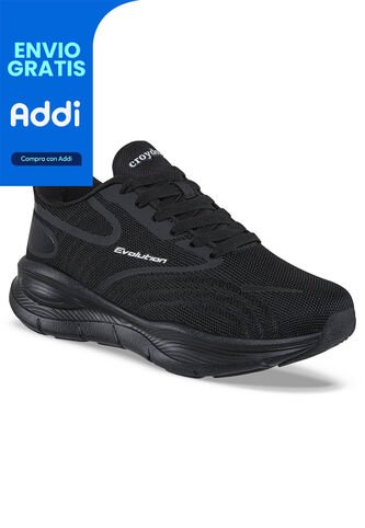 Tenis Running Potema Negro-Negro Croydon Para Mujer Croydon
