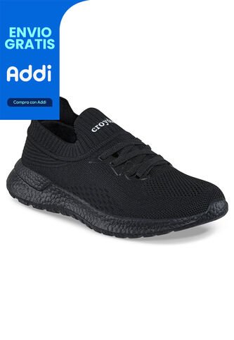 Tenis Para Caminar Azaley Negro-Negro Croydon Para Mujer Croydon