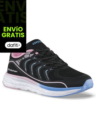 Tenis Running Qorife Negro Croydon Para Niña Croydon