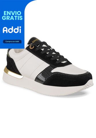 Tenis Urbanos Nuray Negro-Blanco Croydon Para Mujer Croydon