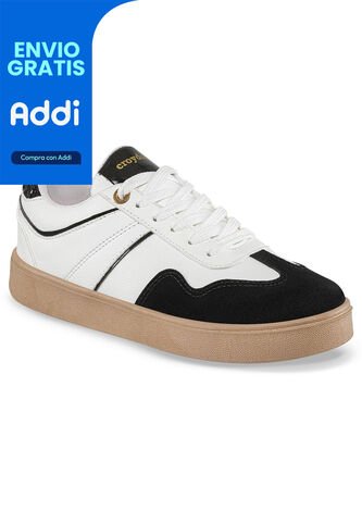 Tenis Urbanos Myranda Blanco-Negro Croydon Para Mujer Croydon