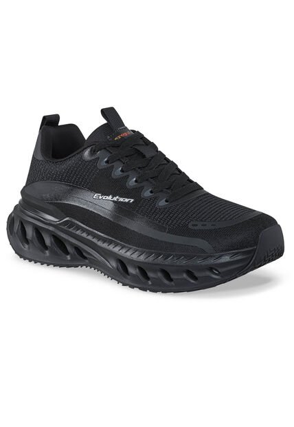 Tenis Running Rulas Negro-Negro Croydon Para Hombre
