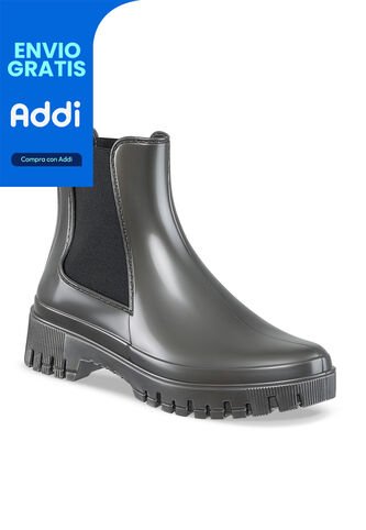 Botines Lluvia Kathie Gris Croydon Para Mujer Croydon