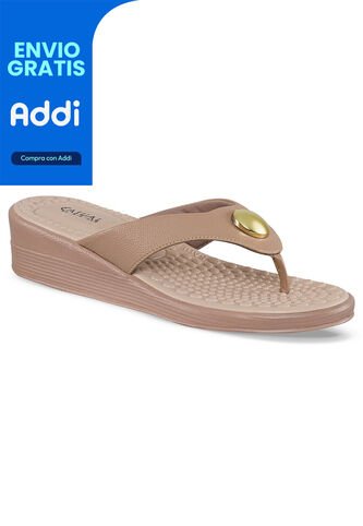 Sandalias Tacón Eluney Café Claro Para Mujer Croydon Croydon