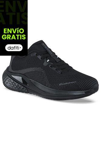 Tenis Running Neldra Negro-Negro Croydon Para Hombre Croydon