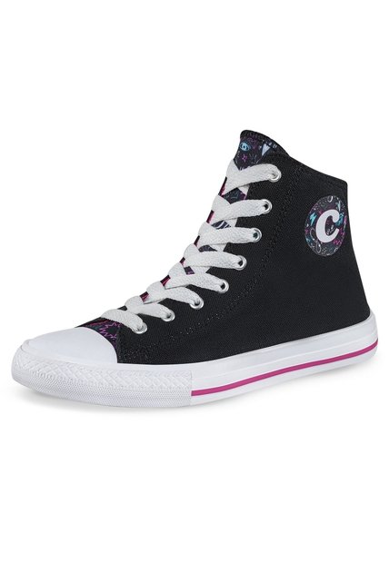 Botines Bubbie Alto Negro Croydon Para Niña