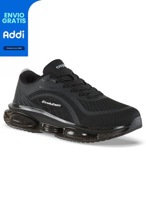Tenis Running Lumo Negro-Negro Croydon Para Mujer