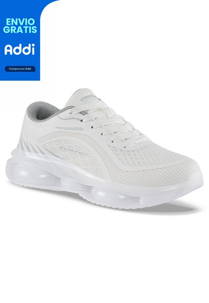 Tenis Running Lumo Blanco-Blanco Croydon Para Mujer