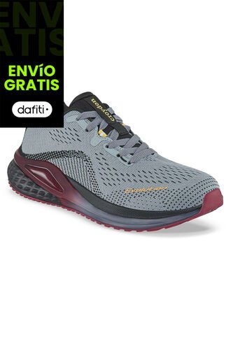 Tenis Running Neldra Gris-Vino Croydon Para Hombre Croydon