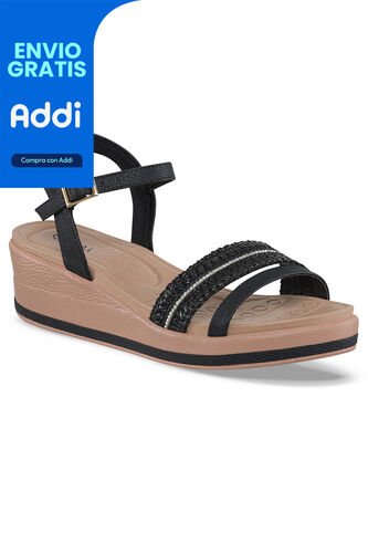Sandalias Tacón Rosana Negro Para Mujer Croydon Croydon