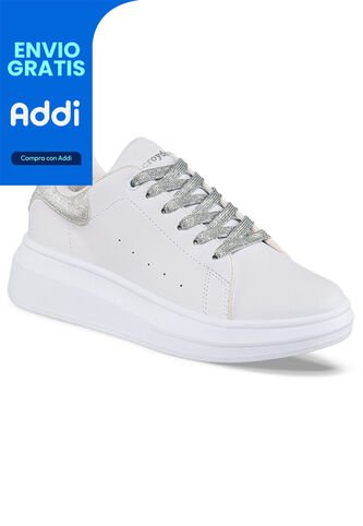 Tenis Urbanos Zayuri Blanco-Plata Para Mujer Croydon Croydon