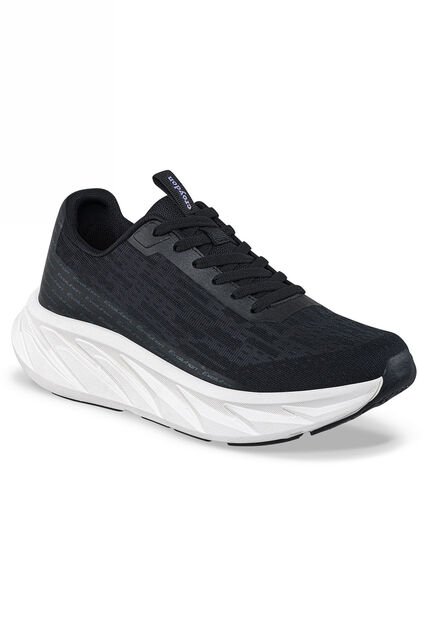 Tenis Running Hebar Negro-Blanco Croydon Para Mujer