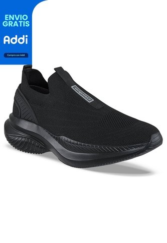 Tenis Para Caminar Zafali Negro-Negro Croydon Para Hombre Croydon