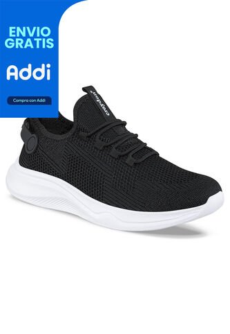 Tenis Running Korp Negro-Blanco Para Hombre Croydon Croydon