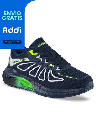 Tenis Running Lurven Azul Osc Para Niño Croydon Croydon