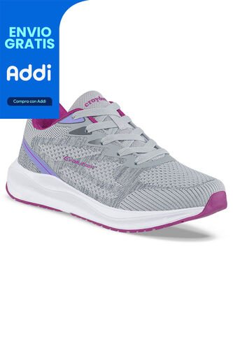 Tenis Running Lizle Gris Para Mujer Croydon Croydon