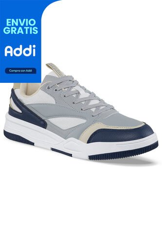 Tenis Urbanos Lynco Gris-Azul Para Hombre Croydon Croydon