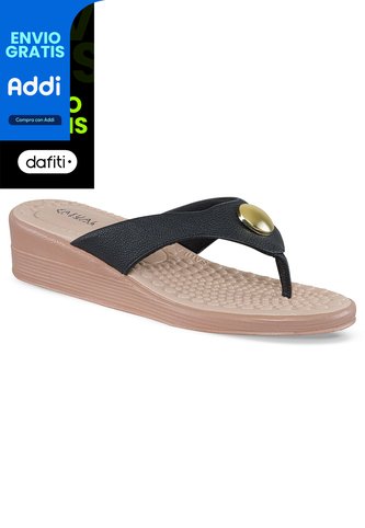 Sandalias Tacón Eluney Negro Para Mujer Croydon Croydon