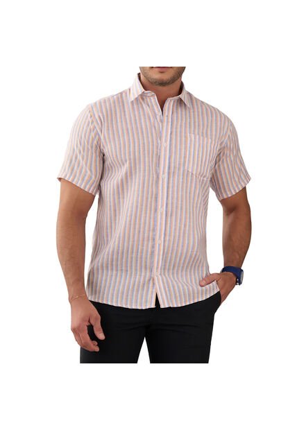 Camisa Mario Naranja Croydon Para Hombre