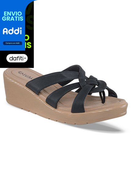 Sandalias Tacón Kamelia Negro Para Mujer Croydon