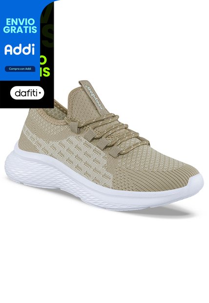 Tenis Running Trux Beige Para Mujer Croydon