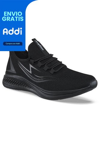 Tenis Running Drazz Negro-Negro Para Hombre Croydon Croydon