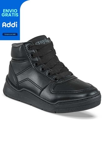 Tenis Colegio Roblo Bota Negro Para Niño Y Niña Croydon Croydon