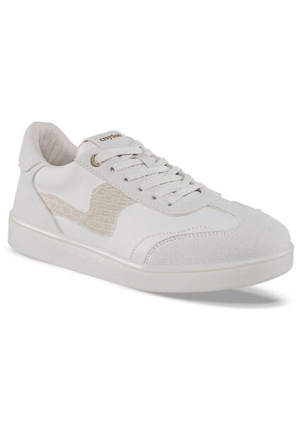 Tenis Urbanos Brendha Beige-Oro Croydon Para Mujer