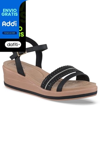 Sandalias Tacón Rosana Negro Para Mujer Croydon Croydon