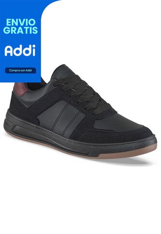 Tenis Urbanos Rolon Negro Para Hombre Croydon Croydon