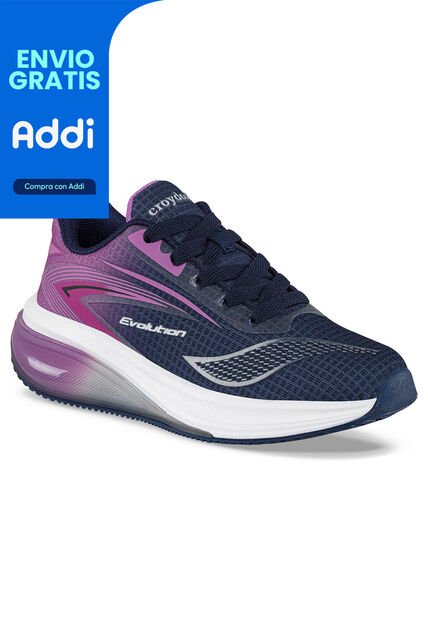 Tenis Running Xarnel Azul-Fucsia Para Niña Croydon