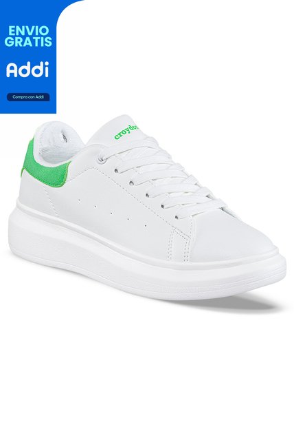 Tenis Zatrena Blanco-Verde Para Mujer Croydon
