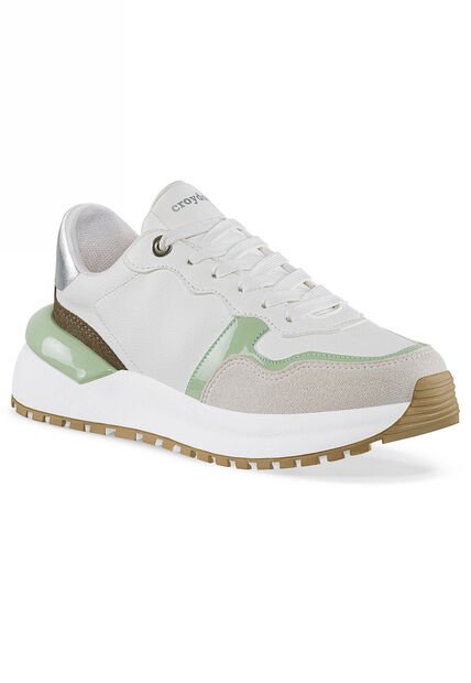 Tenis Urbanos Laudit Blanco-Verde Croydon Para Mujer