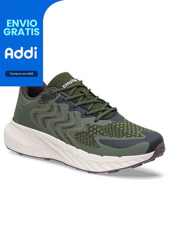 Tenis Running Krox Verde Osc Para Hombre Croydon Croydon