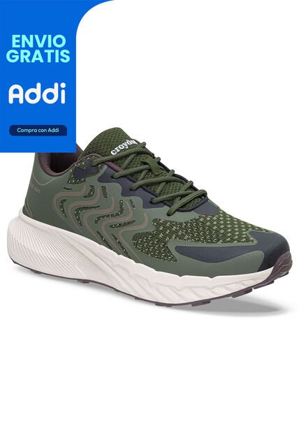 Tenis Running Krox Verde Osc Para Hombre Croydon