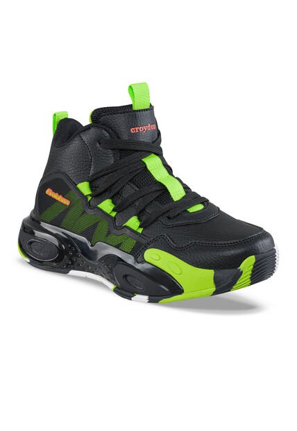 Tenis Running Derat Negro Croydon Para Niño