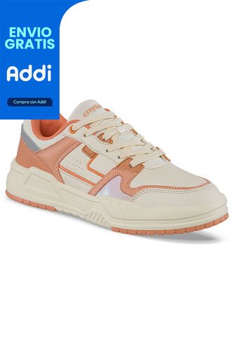 Tenis Urbanos Torx Beige-Coral Para Mujer Croydon Croydon