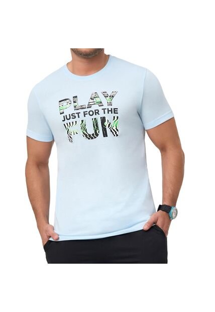 Camiseta Play Azul Celeste Croydon Para Hombre