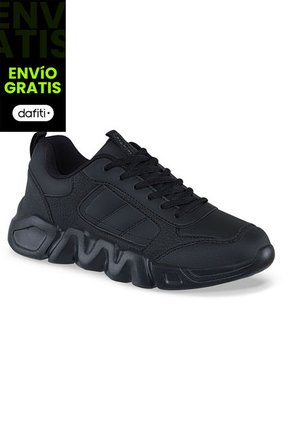 Tenis Colegio Delor Negro Para Niño Y Niña Croydon