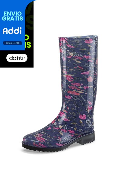 Botas Lluvia Nurul Azul Para Mujer Croydon